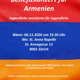 Benefiz-Konzert f&uuml;r Armenien am Fr. 6. November